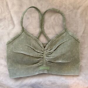 Bo+Tee XS Green Sports Bra